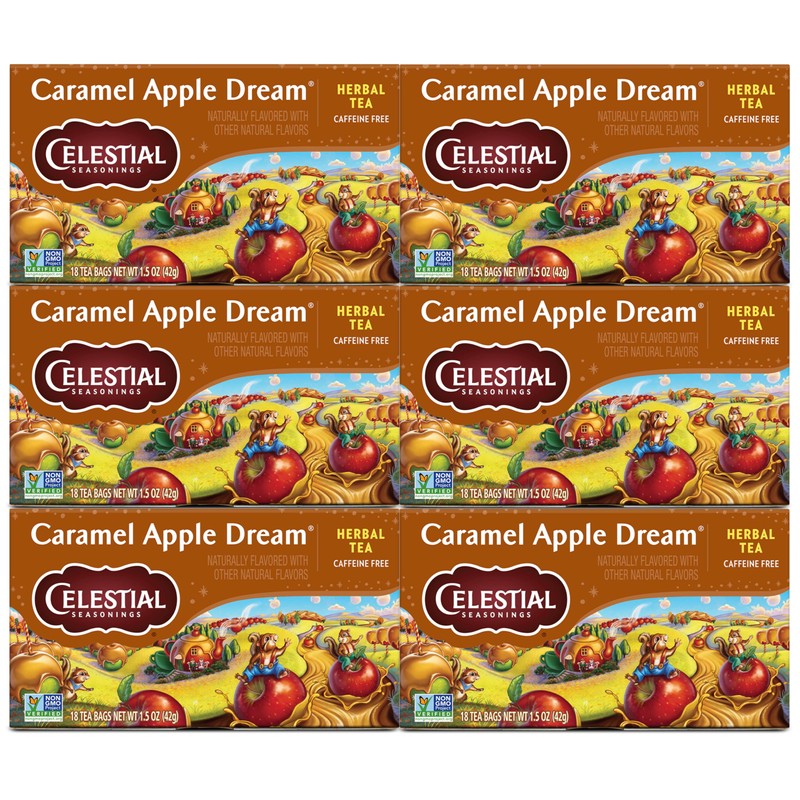 Celestial Seasonings Herbal Tea, Caramel Apple Dream, 18 Count (Pack
