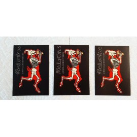 Bedlambros SKELETON Sticker Car Window Decal West Coast Skate Surf Snow So Cal