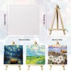 8-Piece Mini Canvas with Mini Easel Set - Triangle Easel