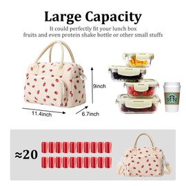 MEXS Insulated Lunch Bag for Women Men Large Reusable Lunch Box Adult Leakproof Portable Cooler Tote Bags for Work Picnic