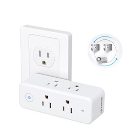 TROND Outlet Extender with 360° Rotating Plug, 6 AC Outlet Splitter, Swivel Multi Plug Wall Adapter with Power Switch, 3 Way Electric Multiplug Expander for Home Office Travel Dorm