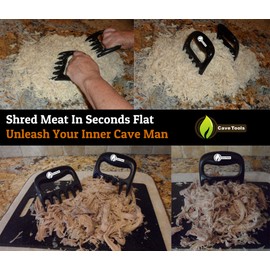 Cave Tools Meat Claws for Shredding Pulled Pork, Chicken, Turkey, and Beef- Handling & Carving Food - Barbecue Grill Accessories for Smoker, or Slow Cooker - Merlot