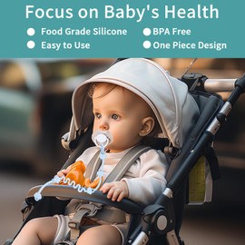 Silicone Toy Straps for Baby Stroller - 3 Pack Adjustable Toy Safety Straps for Baby Pacifier Teether - Toy Safety Straps for Strollers, High Chair, Cribs, Car Seat, Bags - BPA Free, Multi Colors