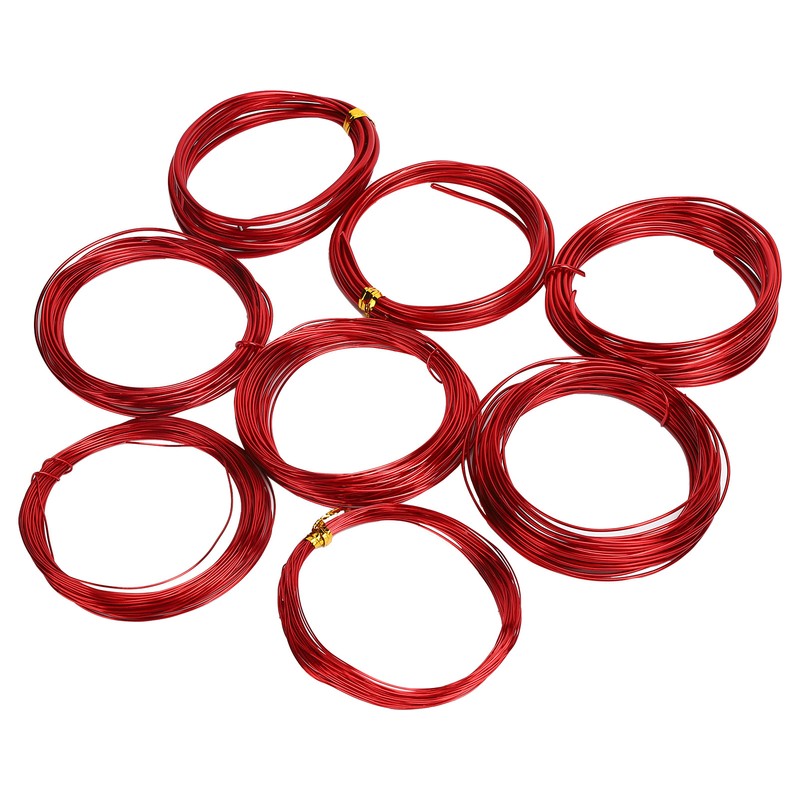8 Rolls 0.6‑3mm DIY Jewelry Beading Wire Aluminum Craft Wire