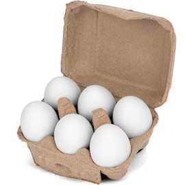 HÜHNER Land Clay Eggs for Chickens, Pack of 6 - Breeding Aid, Plaster Eggs, Chickens, Lifelike Nest Eggs, Laying Eggs for Breeding Aid, Artificial Chicken Eggs, Eggs for Nesting Identification