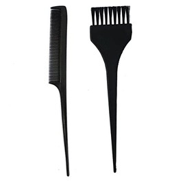 Kit para Tinte de Cabello, Incluye Peine cola de Rata Ideal para Procesos de Alaciados, Permanentes y Coloraciones + Brocha Profesional para Aplicación de Tintes Fantasía o Clásicos.