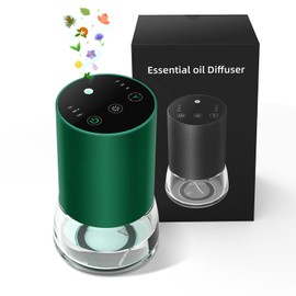 Waterless Diffuser,Metal Housing Waterless Essential Oil Diffuser,Waterless Diffusers for Home Car Room Office Hotel Bathroom Light Diffuser with 100ML Large Capacity Car Diffuser