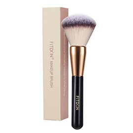 FITDON - Brocha para maquillaje en polvo, brocha Kabuki para cara de gran cobertura, polvos minerales, bronceadores y base de maquillaje