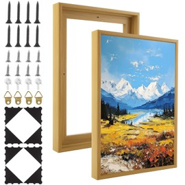 LOYORTY 2 Pack 8x12 Inch Canvas Floating Frames, Floater Frame Kit for Stretched Picture Wall Prints Artwork Canvas Oil Painting
