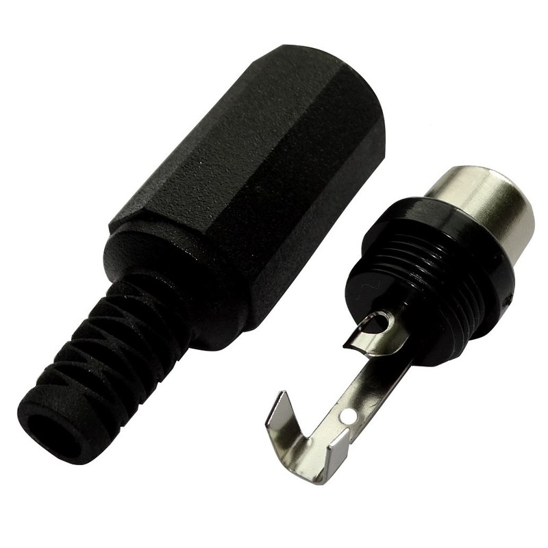 Aerzetix: 5 x RCA Female Connector Black for Soldering C19518