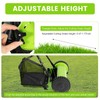 RustyVioum 12-Inch Push Lawn Mower, 5-Blade Dual Wheel Reel Lawn