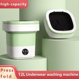 Portable Washing Machine 12L with Spin Basket - Mini Washer,3 Modes for Clothes/Socks/Baby Items,Ultra-Portable for Apartment/Camping/Travel/Home