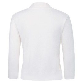 GRACE KARIN Women's Summer Knitwear Cropped Cardigan Elegant 3/4 Sleeve Daily Office Party Bolero Shrug White M