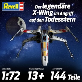Revell Bandai X-Wing Starfighter Model Kit, High-Quality Kit of the X-Wing Starfighter, Scale 1:72, Detailed and Impressive, Perfect for Beginners and Experts, from 13 Years