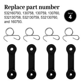 Bagger Latches for Crafts Mower - Rubber Latch Straps for Crafts hu sqvarna Poulan Pro Bagger, 532160793 Latch Hooks for Bagger Chute on Crafts HU Poulan Pro Riding Lawn Mower Tractor
