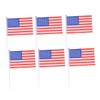 TEHAUX 50 Pack Usa Flags Mini America Flags Stick Polyester