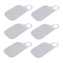 CAXUSD 6pcs Mini Travel Washboard Dual-sided Clothes Scrubbing Boards for Convenient Hand Washing Stripe Texture Design for Enhanced Cleaning Effect for Home and Travel