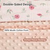 david's kids Muslin Minky Baby Blanket for Girls with Muslin