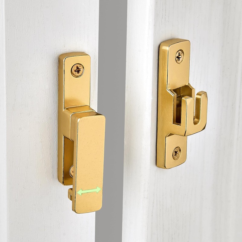 INIRET Gold 90/180 Degree Flip Latch - Heavy-Duty Lock Bolt