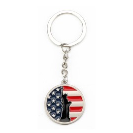 MUCOOS Independence Day Keychain American Flag Keychain with Statue of Liberty Flag Day Gifts USA Patriot Accessories