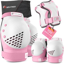 GATE FITNESS® Protector Set for Children and Adults - Protective Equipment Set [6 Pieces] Knee Pads with Wrist Guards and Elbow Pads for Inline Sports - Protective Equipment Set for Children