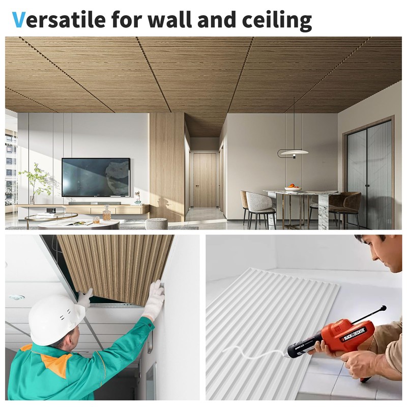 Art3d 12-Pack Slat Design 3D Wall Panels for Interior Wall
