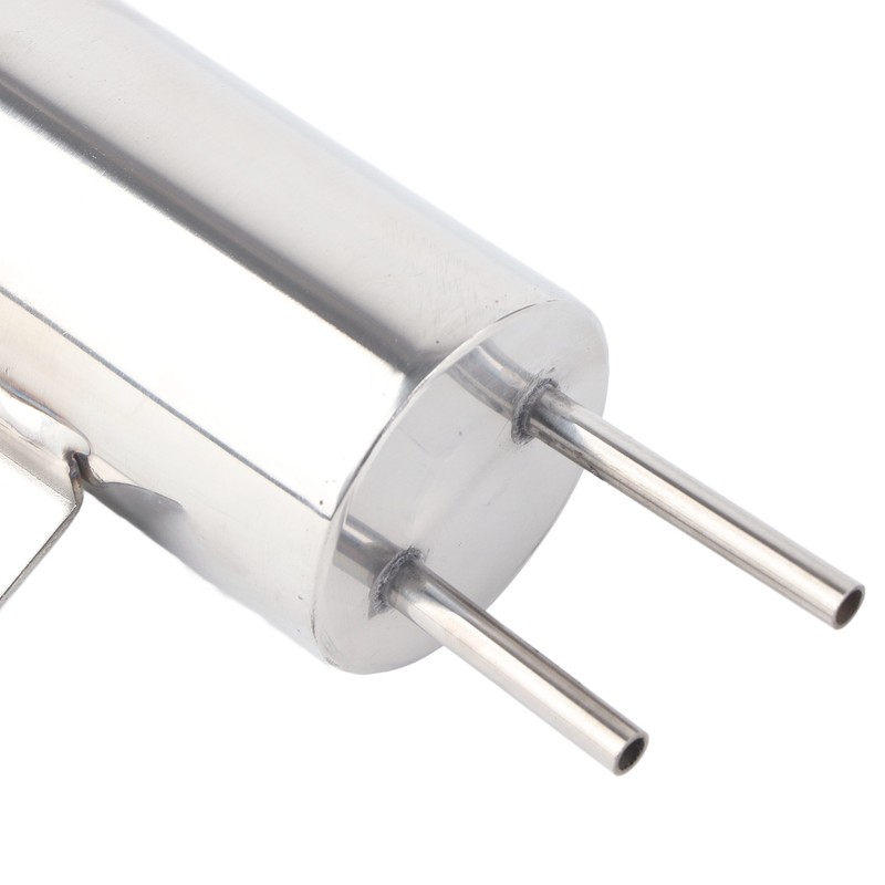 32oz Radiator Overflow Tank Bottle Polished Stainless Steel Coolant Catch