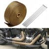 Carbole 2" For Motorcycle Fiberglass Heat Shield Tape Titanium Exhaust