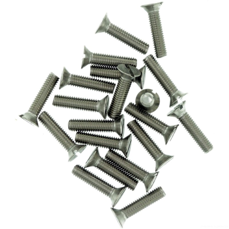 M1 (1mm x 2mm) Slot Countersunk Machine Screw (Bolt) -