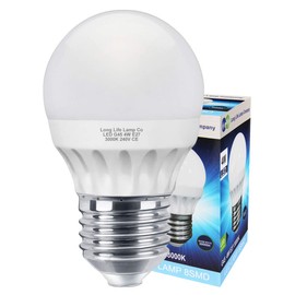 Long Life Lamp Company 4w LED Golf Ball Warm White E27 Edison Screw Cap with New Technology Frosted Cover Mini Globe Golfball 300 Lumens