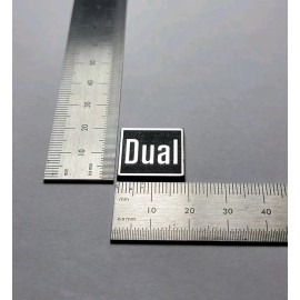 Dual Turntable Badge Logo Emblem For Dust Cover or Plinth - Silver