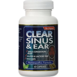 2Pack of Clear Products Clear Sinus and Ear - Homeopathic - no Gluten - 60 Vegi Capsules