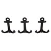 Wowser Nautical Cast Iron Ship Anchor Wall Hooks, 6 Inches,