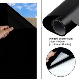 CZAYEFNH Window Tint for Home,03M*4M Totally Black Window Privacy Film， Glass Land Stick Door Coverings No Glue Stickers，Suitable for Homes, Offices and Rental Apartments