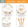 Aumeko Little Pumpkin Plates and Napkins Autumn Pumpkin Baby Shower