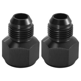 X AUTOHAUX 2pcs Car Female AN10 to Male AN8 Flare Reducer Fitting Adapter Black