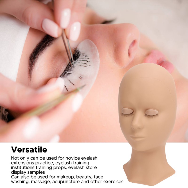 Lash Mannequin Head Soft Silicone Replaced Eyelids Mannequin Head for