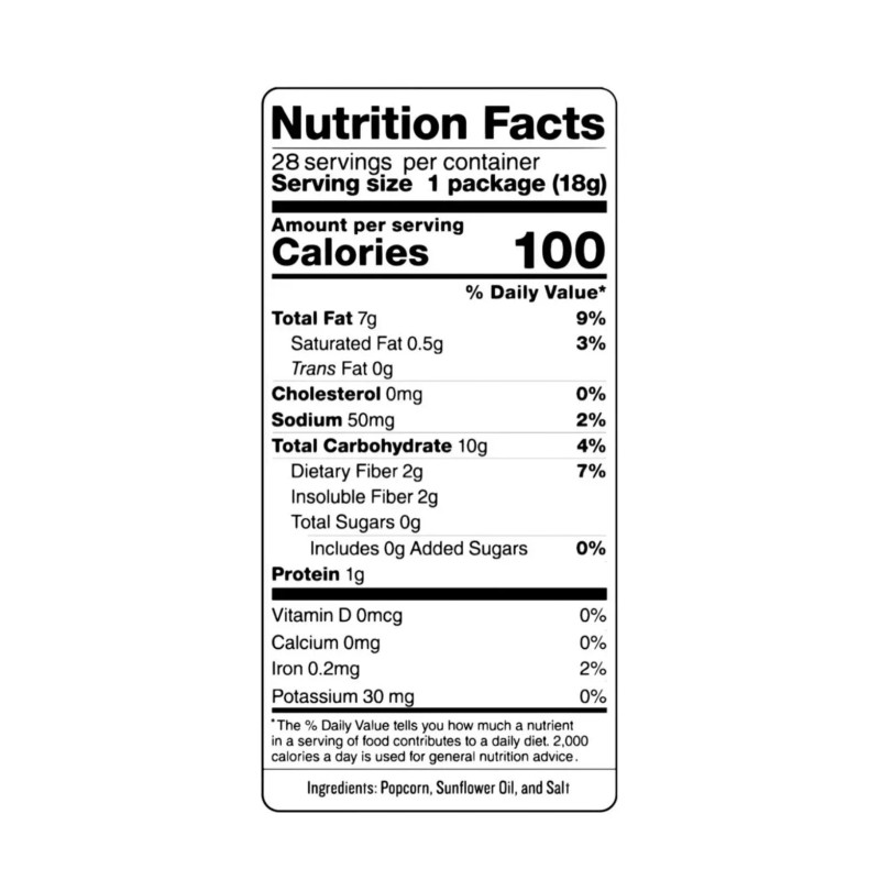 Skinnypop Skinny Pop Popcorn 0.65 oz, 28 Ct Gluten Free