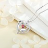 Starnny Dolphin Heart Necklace Women's Silver 925 Pendant Necklace 3A