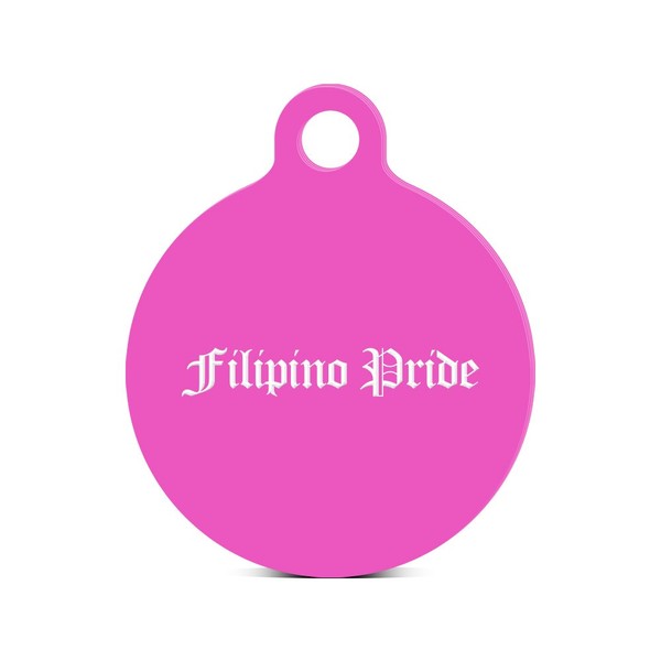 fagraphix Filipino Pride Round Keychain with Tab Engraved phillippines Hot