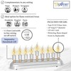 Aviv Judaica Contemporary Electric Hanukkah Menorah Stainless Steel Hanukkiah with