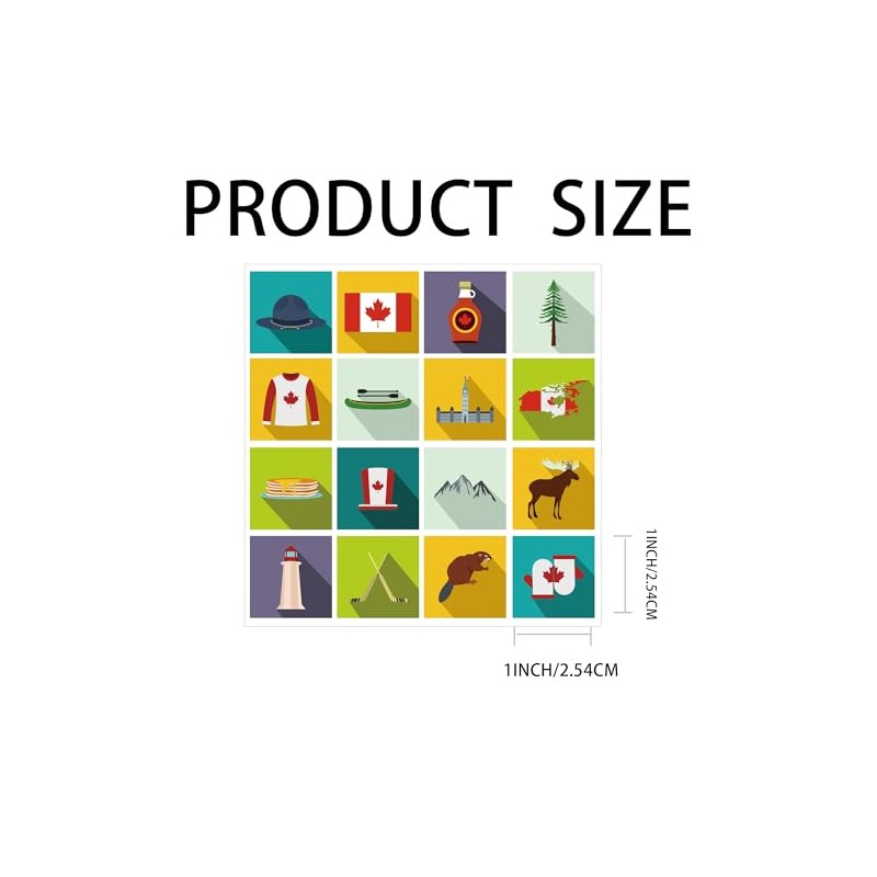 1 Inch Canada Travel Stickers Country Vacation Decals for Journals