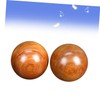 FRCOLOR 2pcs Wooden Massage Balls Round Fitness Hand Exercise Balls