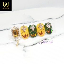 ❗Discount❗  Secret Garden Handmade Nail Tips  - Short Round / ❗할인❗  시크릿가든 수제네일팁  - 숏라운드