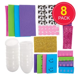 Baker Ross FX525 Unicorn Egg Kit - Pack of 8, Egg Arts and Craft Kits for Kids