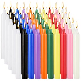 Spell Candles 100 Pack Bulk - 4 Inch Colored Mini Taper Candles for Rituals, Witchcraft & Wiccan Altar, Unscented Candles Compatible with Chime Holders, Prayer, Meditation, Birthday Decor