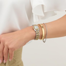 Sekonda Monica Gift Set Ladies 20mm Quartz Watch in White with Analogue Display, and Two Tone Alloy Strap 49039