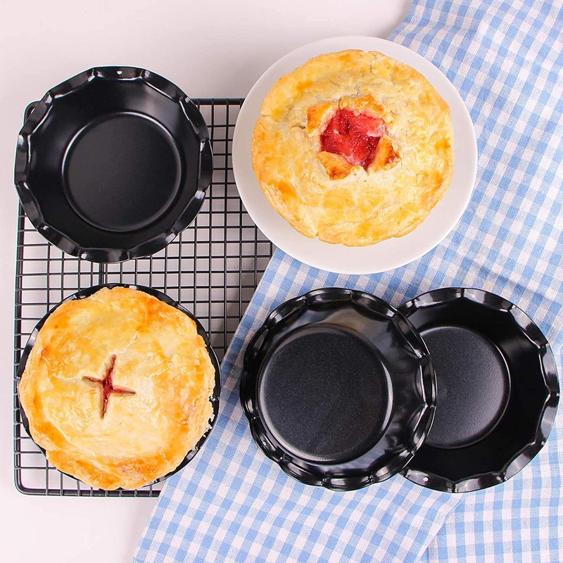 webake Individual Pie Dishes with Ruffled Edge Round Mini Tart
