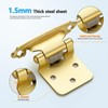 50 Pack (25 Pairs) 1/2 Inch Overlay Kitchen Cabinet Hinges,
