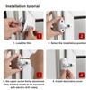 Tissting Window Lock Swivel Latch with 2 Keys, White Aluminium